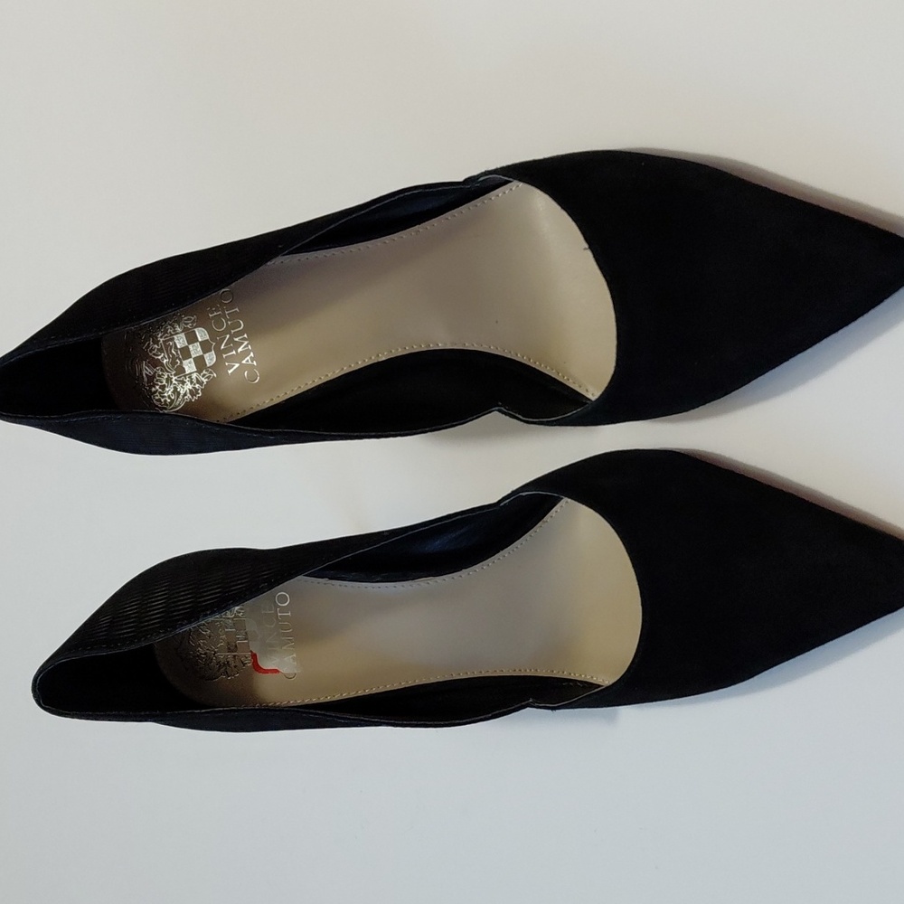 VINCE CAMUTO Women's  Airmosah Black Leather  Pumps Size 10M